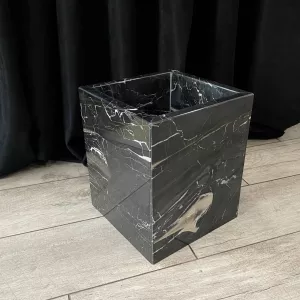 Кашпо из мрамора Silver Portoro