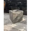 Каменное кашпо из серого мрамора